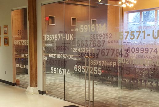 custom printed white ink fade on optically clear window film